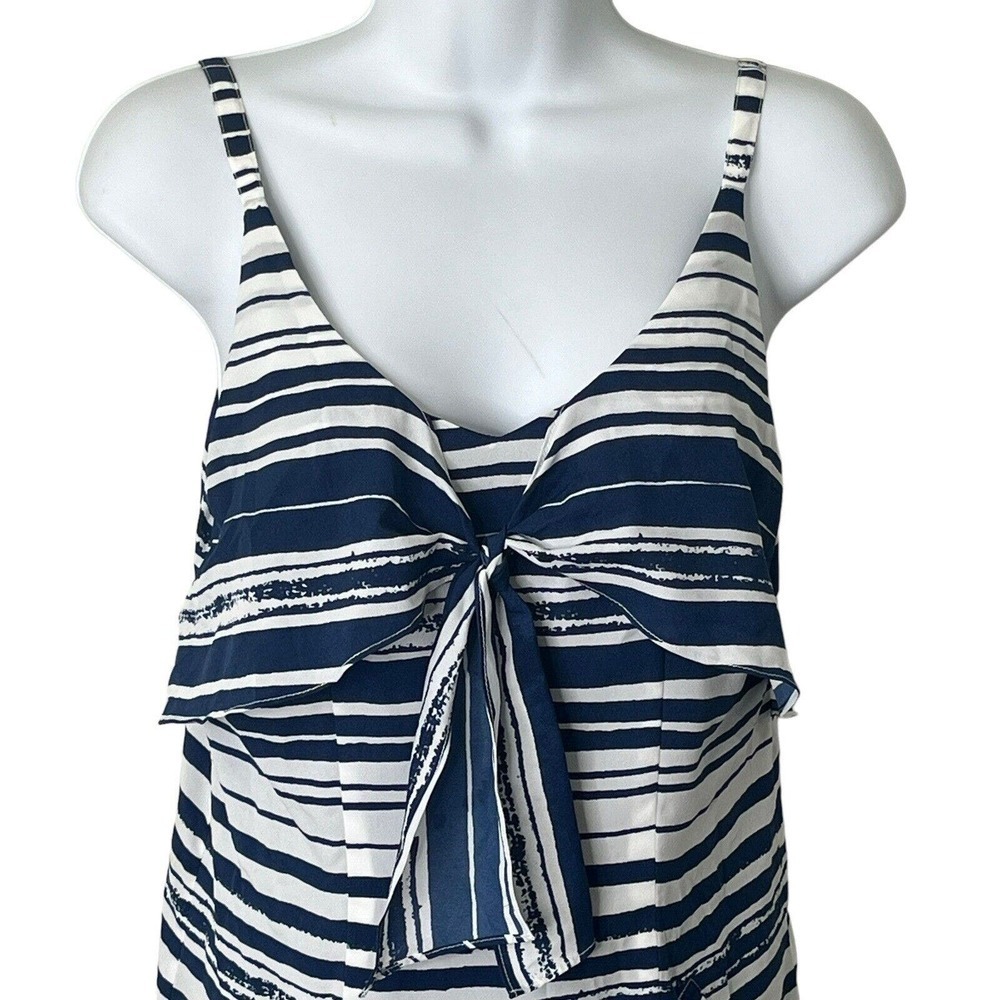 CAbi Marilyn Sundress Size XS Nautical Yacht Cruise Knot Stripe Dress Navy #5264 - Picture 3 of 14